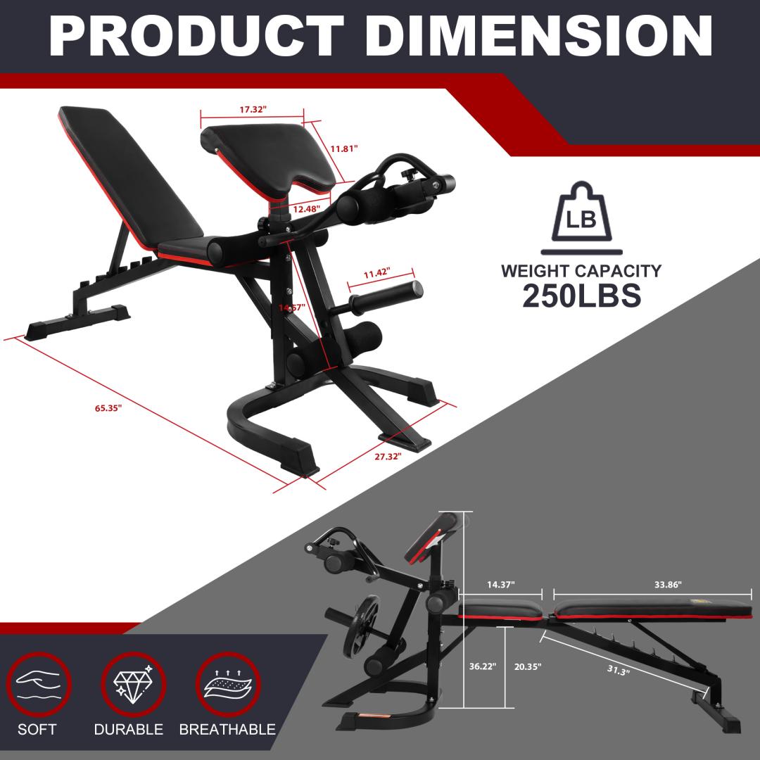 --Only Supports Self Pickup--Adjustable Weight Bench Combo, Bench Press Combo, Home Gym Weight Bench With Squat Rack, Leg Extensions, Teacher Curls And Weight Storage # Douyin Recommends For You # Douyin Made Me Buy It # Food Videos # Home Supplies # Tren