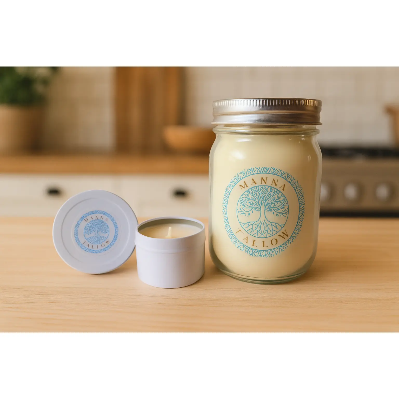 Manna Tallow Candle Hand-Crafted & Poured Artisan Candle – Shalom