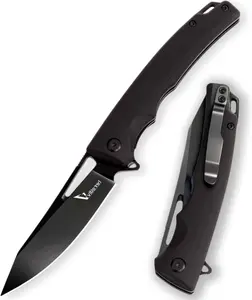 Vanguard Compact Folding Cutter – D2 Steel Blade, Ergonomic G10 Handle, Portable Kitchen Helper for Slicing, Cutting & Outdoor Use