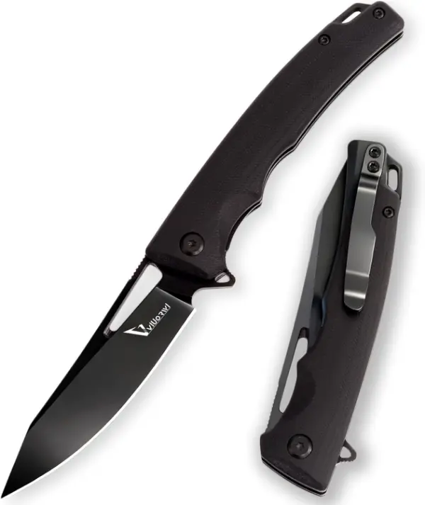 Vanguard Compact Folding Cutter – D2 Steel Blade, Ergonomic G10 Handle, Portable Kitchen Helper for Slicing, Cutting & Outdoor Use