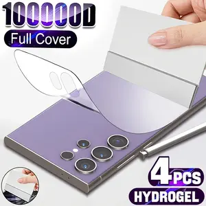 4-Pack Back Hydrogel Film Compatible with Galaxy Series, Anti-Fingerprint & Scratch-Resistant, High Clarity Screen Protector Cover