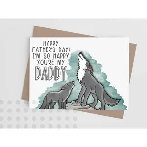 Father Wolf Father's Day Card
