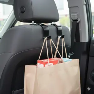 2-Pack Car Headrest Hooks, Multi-Function Hidden Storage Organizer for Shopping Bags, Handbags, Umbrellas - Space-Saving Car Accessory, Practical Vehicle Storage Solution