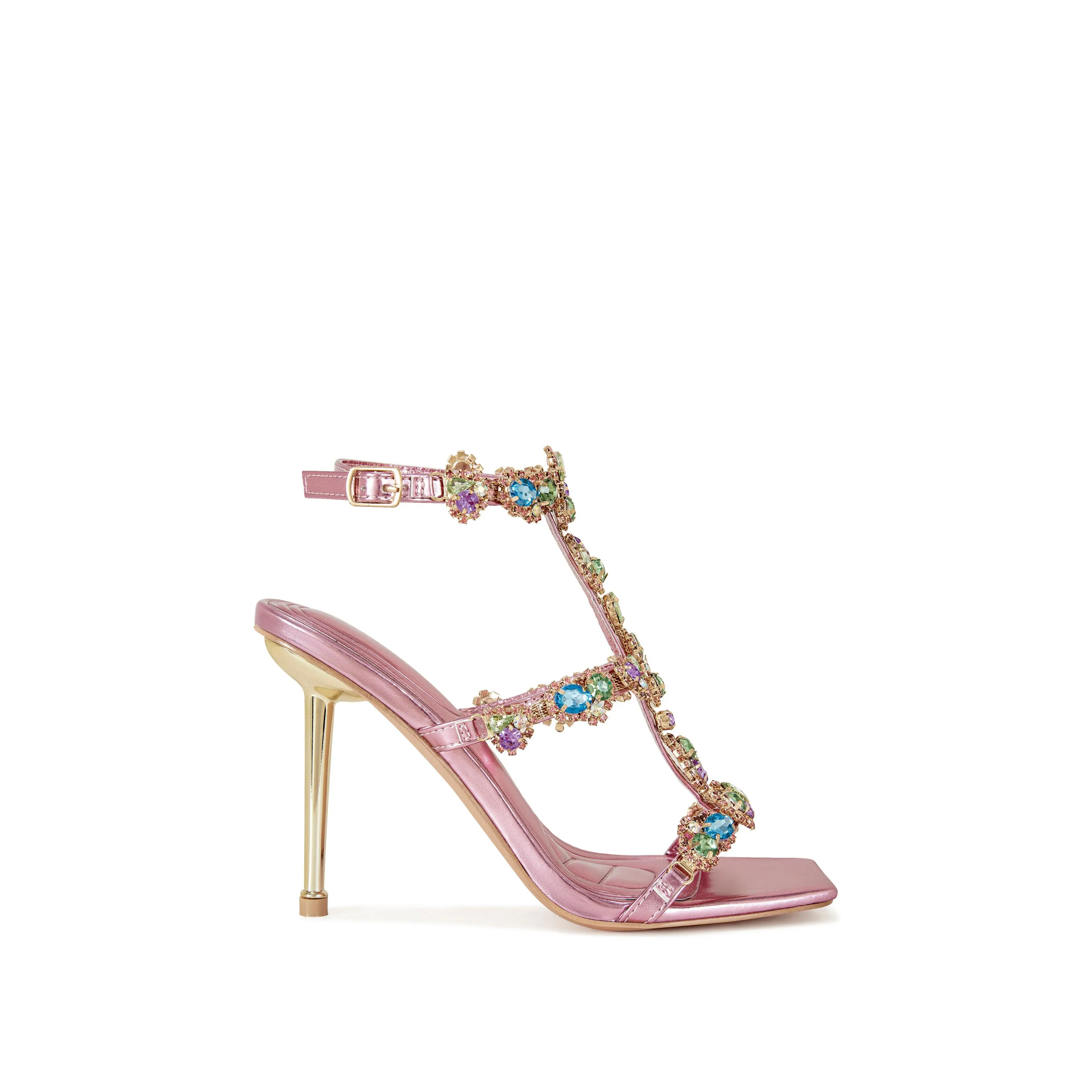 KHAI-PINK EMBELLISHED STILETTO SANDAL KHAI-PINK EMBELLISHED STILETTO SANDAL