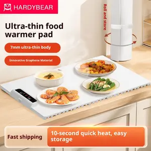 Foldable large-capacity vegetable warming mat, hot cutting board, household dining table, hotel meal warming artifact board, hot meal thermostat board Kitchen Knives Chopping