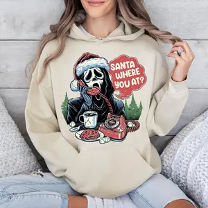 Horror GhostFace Santa Where you at Christmas Shirt, Sweatshirt, Hoodie, Horror Shirt, Christmas Vacation Gift, Christmas Movie Sweatshirt, Xmas Shirt