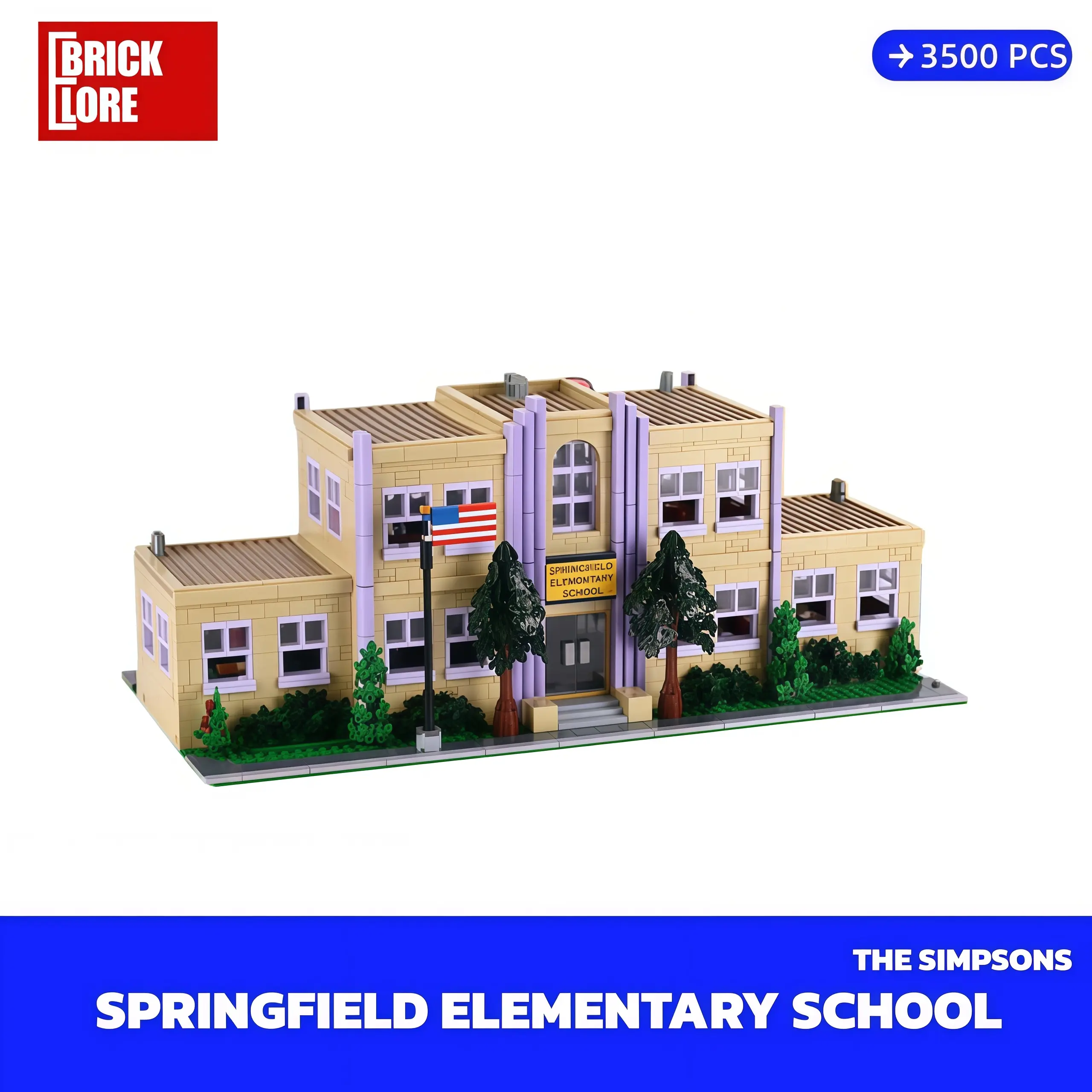 [BrickLORE](SHIP FREE) Elementary School School building collection 3500 Pieces With GIFT box