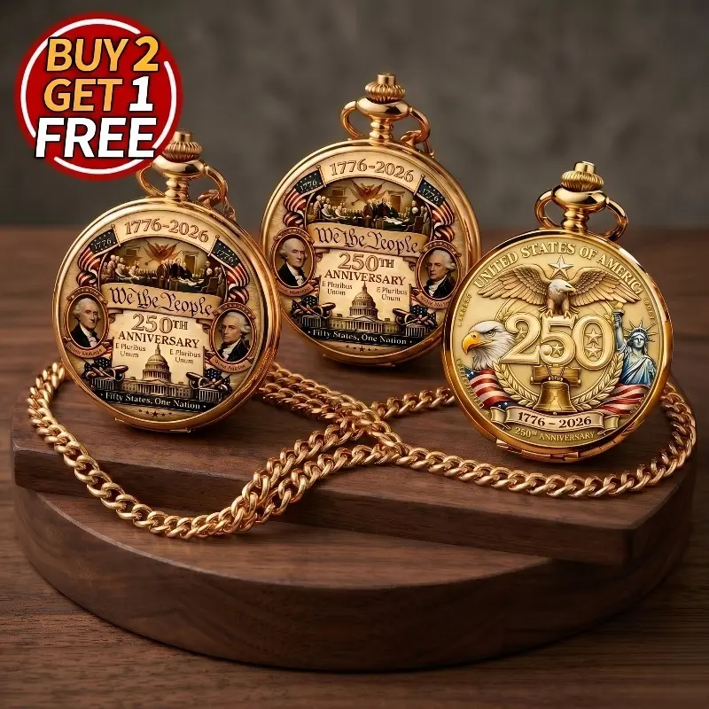 Set of Three Vintage Pocket Watches Celebrating The 250Th Anniversary, Part of The American Collection