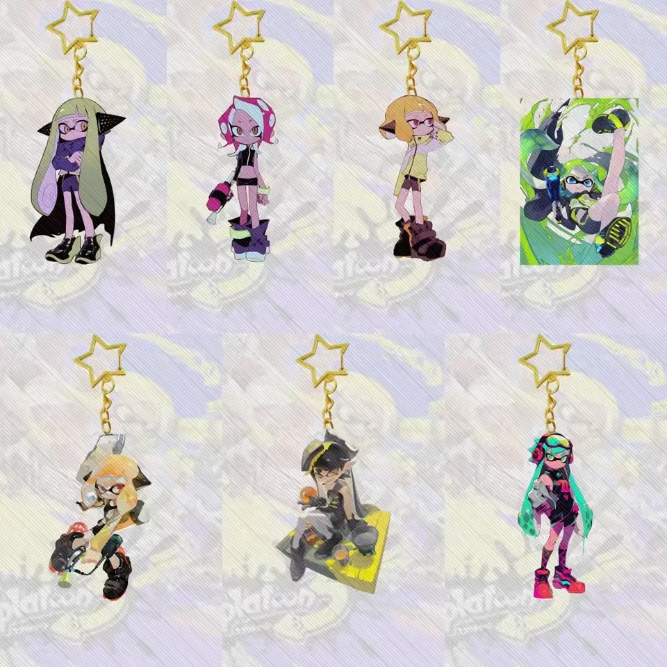 Splatoon Acrylic Keychains , Great For Daily Use Or As Thoughtful Little Gifts For Your Friends And Yourself
