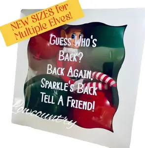 Elf Welcome Back Boxes - New Sizes for Multiple Elves "Guess Who's Back Again Sparkle's Back Tell A Friend" DIY KIT