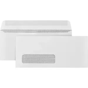 500 Number 10 Single Window Envelopes - Thick Gummed Seal - Designed for Secure Mailing of Quickbooks Checks Invoices Business Statements Personal Letters - 4 1/8 x 9 1/2