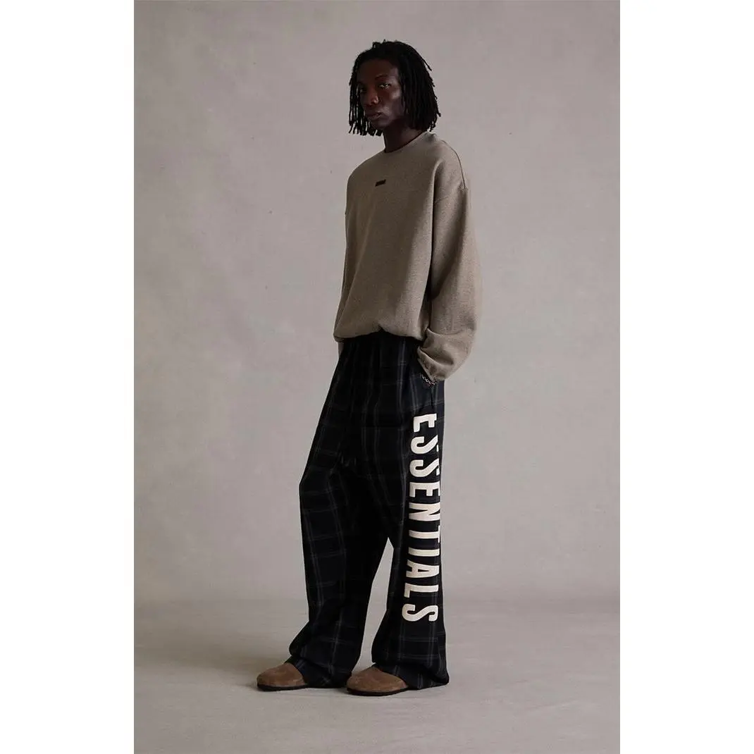 Fear of God ESSENTIALS Men's Vintage Black Plaid Lounge Pants