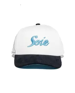 Blue Corduroy Brim Satin-Lined Snapback