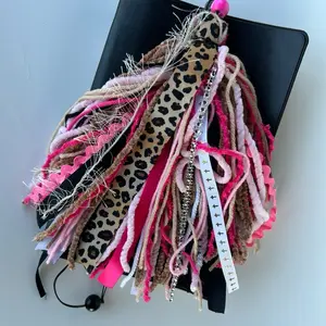 Leopard Print & Bling Pink Tassel Bookmark with Prayer Card Gift Set for Book Lovers