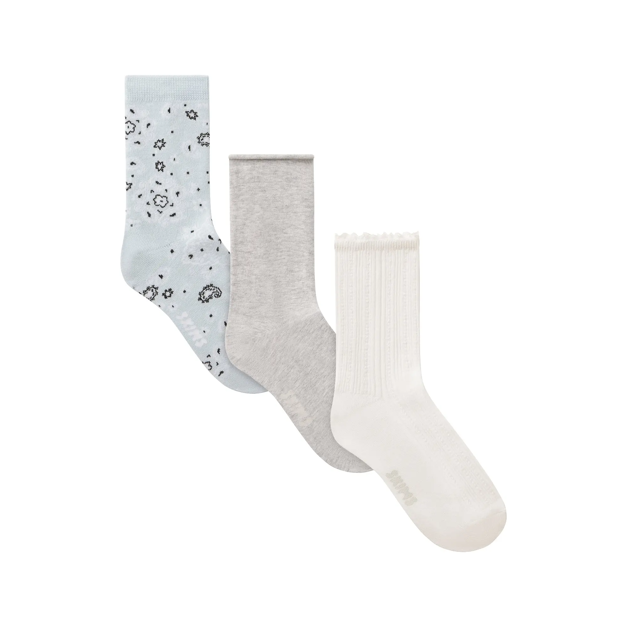SKIMS TEXTURED SOCK 3-PACK