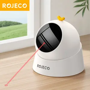 ROJECO Automatic Pet Toy Interactive Adjustable Electric Cat Laser Toy Indoor Smart Teasing Laser Cat Toy For Kitty Dog Supplies