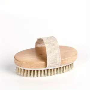 Dry Brush Body Brush, Exfoliating Body Scrub for Perfect Skin, Natural Bristle Dry Skin Brush for Cellulite Care, Lymphatic Drainage, Improved Blood Circulation, Medium Intensity - Bathroom Accessories