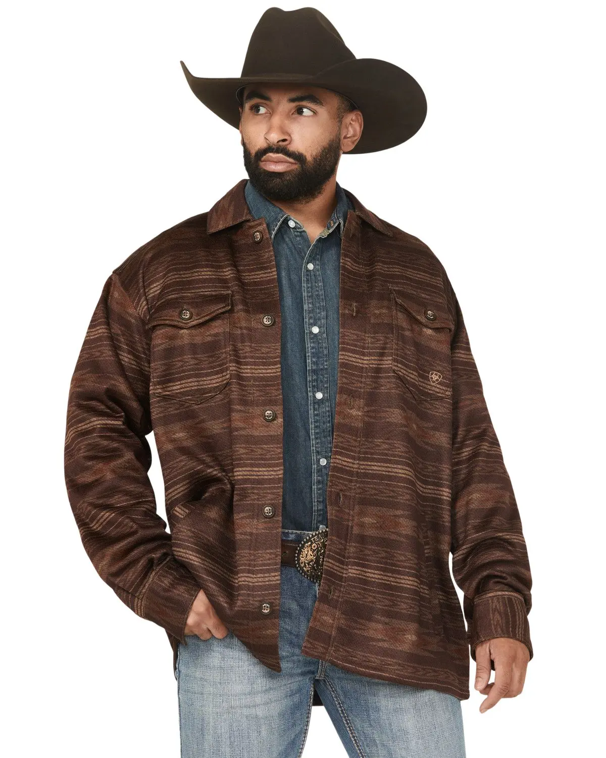 Ariat Men's Men'S Caldwell Southwestern Serape Stripe Print Long Sleeve - 10062680