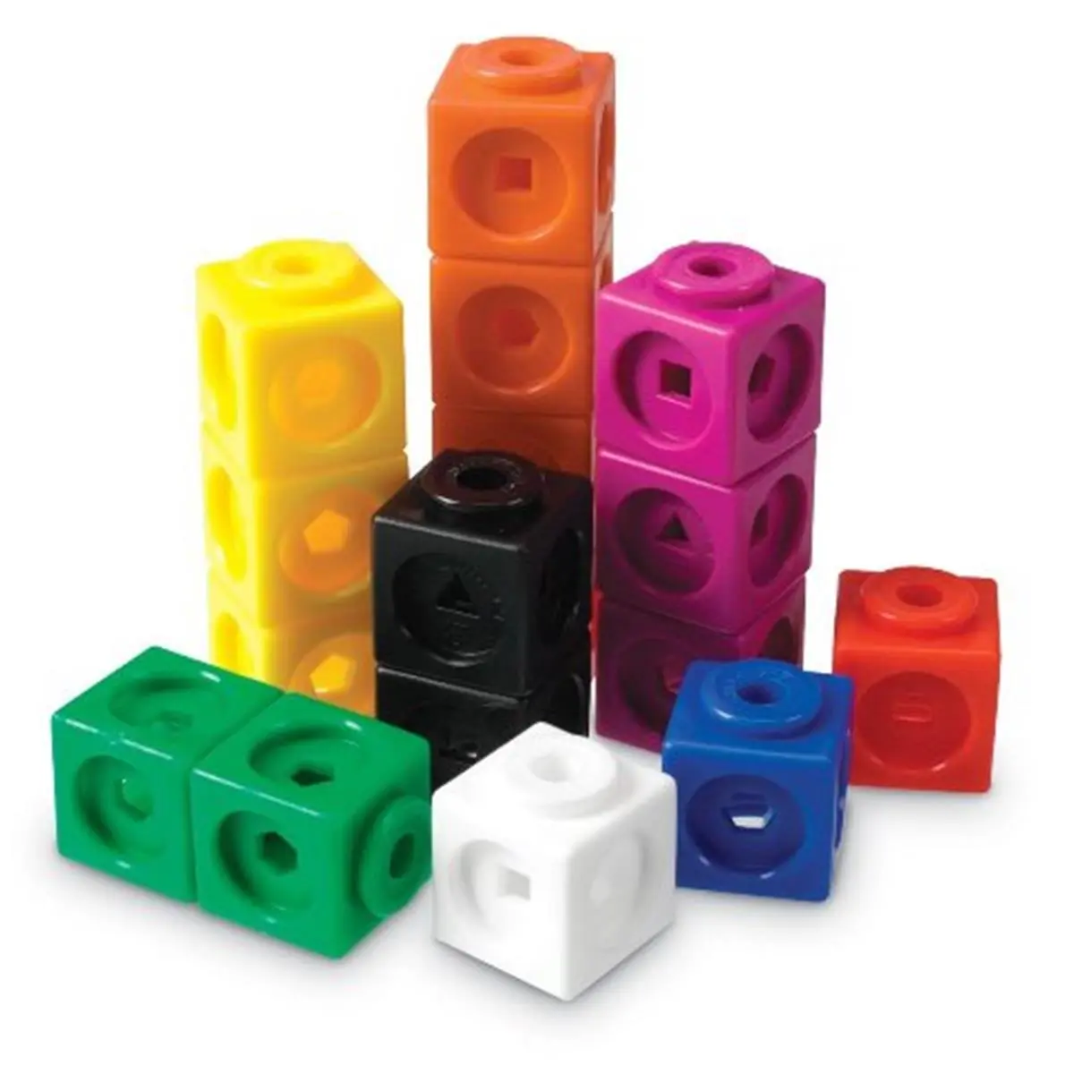 Learning Resources Mathlink-Cubes Plastic Cat Toy, 100-Piece Geometric Teaching Toy for Ages 4-6 & 5+, Kids Favorites for Counting & Complex Patterning, 8.1l x 9w x 1.9h in Dog & Cat Accessory