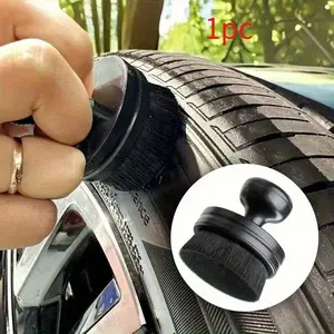 Vegan Tire Shine Applicator - Premium Brush with Ergonomic Stand for Streak-Free Finish - Perfect for Auto Detailing and Cleaning Enthusiasts