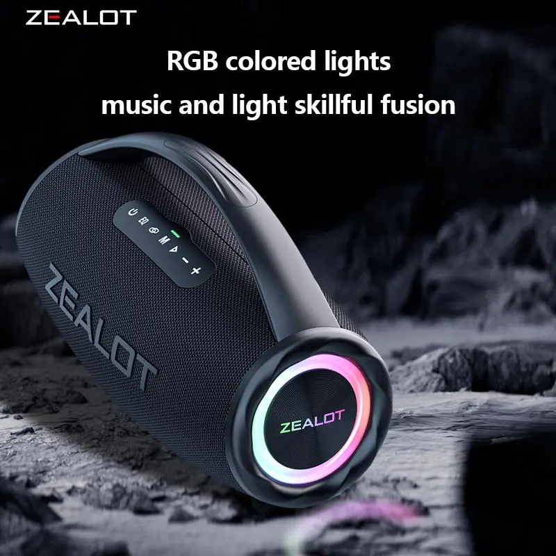 ZEALOT ワイヤレススピーカー ZEALOT-S97 ブラック 99% Zealot S97 Bluetooth Speaker 80W High Power Super Bass - Zealot