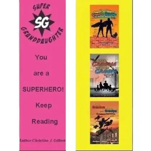 Super Granddaughter Superhero SG Logo Girls Bookmark - 6" x 2", 14 pt Cardstock with Glossy Finish, Iconic SG Logo, Designed for Young Readers