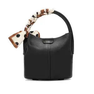 SADI Classic Fashion Versatile Crocodile Pattern Cowhide Bucket Bag Ladies Shoulder Crossbody Bag Leather Satchel Purse Casual Trendy Handbag