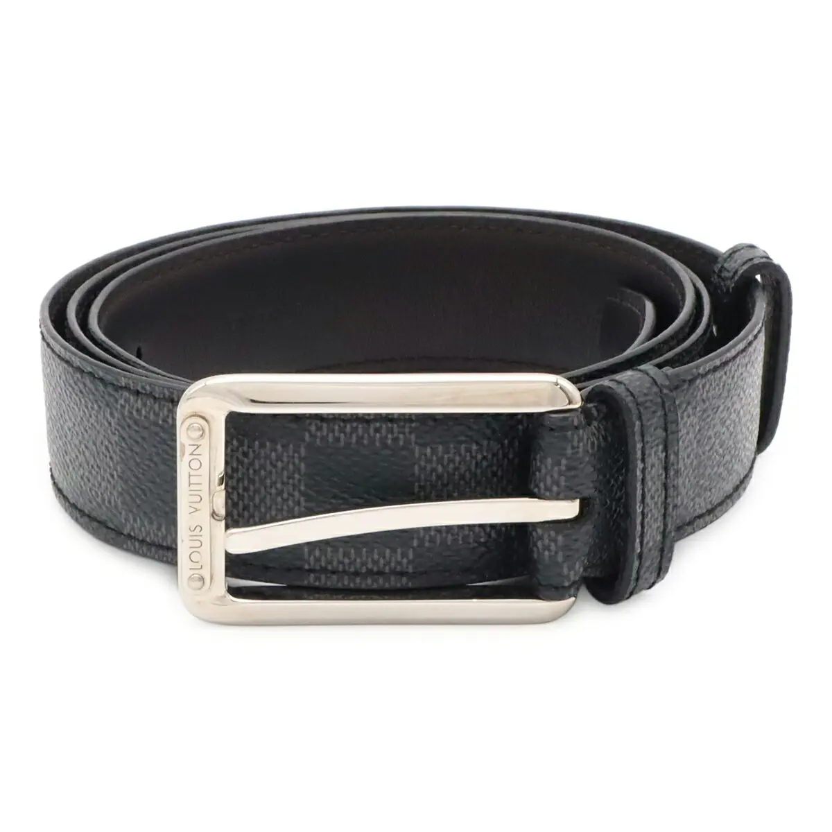 Pre-owned Louis Vuitton Canvas Small Leather Goods Damier Graphite Belt