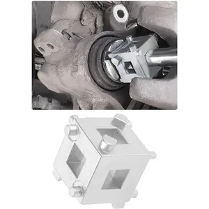 Cube  Caliper Compression Tool,Durable Steel  Caliper Tool Fits 3/8" Square Driver,Universal  Accessories  Rear Disc   Tool Rotates   into Caliper