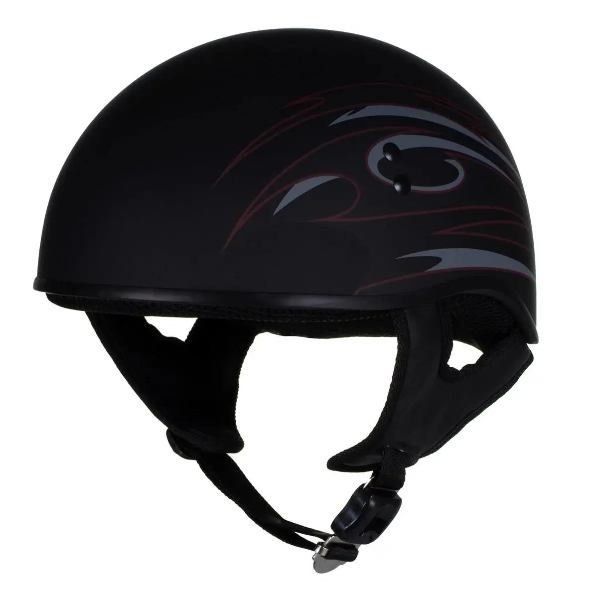 Tribal Black Advanced DOT Motorcycle Skull Cap Helmet Tribal Black Advanced DOT Motorcycle Skull Cap Helmet
