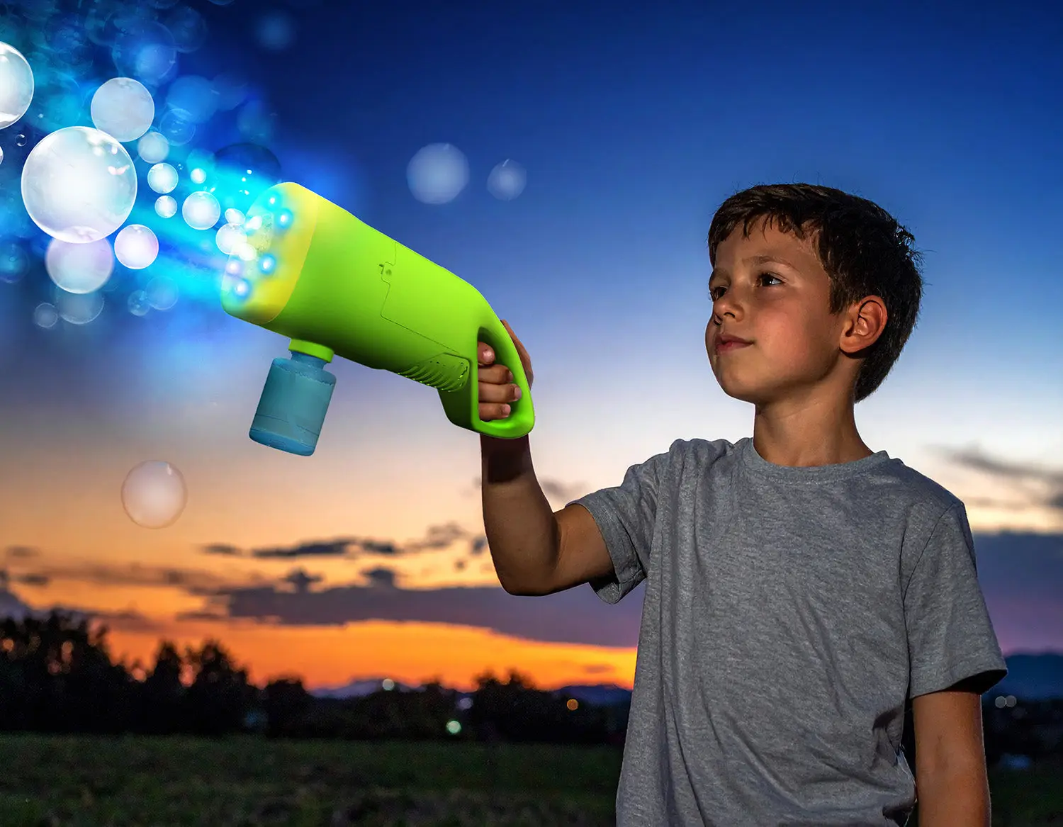 GlowFX Foggy Bubble Blaster with LED Lights and Bubble Jets That