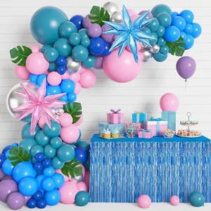 157pcs Hawaiian Balloon Arch Kit Pink Blue Multicolor for Birthday Wedding Baby Shower Party Decor