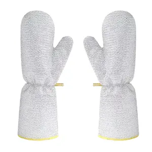 Dish Washing Gloves, Dishwashing Gloves, Waterproof Oil-Resistant Heat-Resistant Dish Washing Silver Wire for Kitchen Cleaning, Kitchen for Dishes