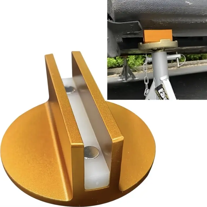 Universal  Jack Pad, Slotted Puck Pinch Weld Frame Rail Adapter, Automotive Repair Tool Accessory for   (Orange )