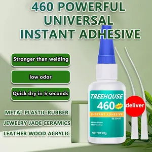 Treehquse 460 Instant Dry Super Glue, 5 Seconds Fast Drying, Low Odor, No Residue, Stronger Than Welding, Multi-Purpose Cyanate Acrylate Glue