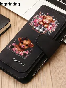 1pc highland cow Women'S Long Wallet, Multi-Functional Wallet, Portable Snap Closure Coin Purse, Birthday Gift and Daily Commute for fashion lovers, Playful Design, Perfect Holiday Gift, Perfect for Outdoor, Travel, and Family Use3.27PYT-12
