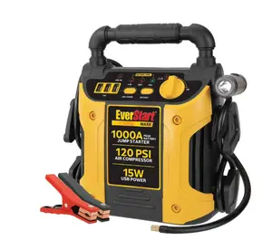 EverStart Maxx 1000 Peak Amp Jump Starter with 120 PSI Compressor, Pivoting LED Light, 3X USB Ports