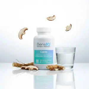 SensIQ Calm - 60 Capsules for Stress Relief with Adaptogens & Nootropics - Healthcare & Fitness Supplement for Calmer & Balanced Feelings
