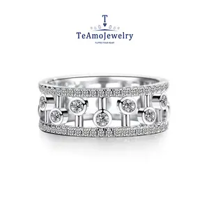【Buy 1 get 1 Bracelet】【RC-216】925 Silver Drops of tears High Catbon Ring, Simple Fashion Accessories for Daily Wear Party Holiday, Gift for Family & Friends