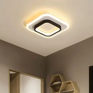 Modern Square LED Ceiling Light, Dimmable 3 Color Lamp, Ideal for Bedroom Living Room Hallway Corridor Entry Kitchen Decoration