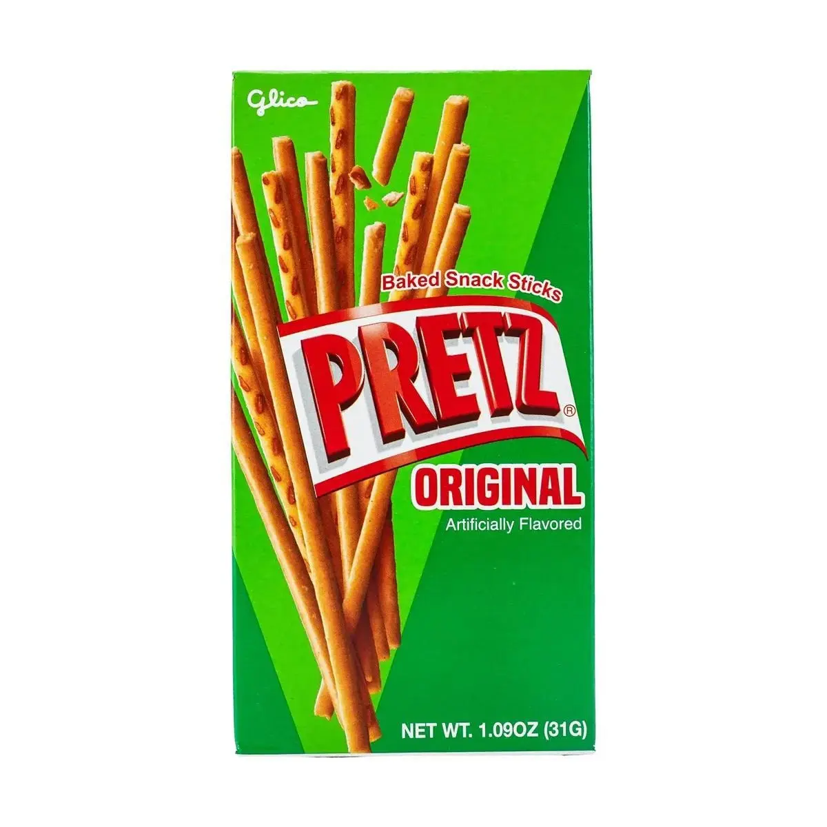 Glico Pretz Original Flavor Biscuit Sticks 31g - Classic Salty Snack for Parties & On-the-Go