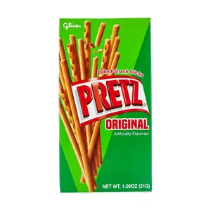 Glico Pretz Original Flavor Biscuit Sticks 31g - Classic Salty Snack for Parties & On-the-Go
