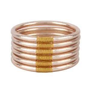 BuDhaGirl / All Weather Bangles - Champagne (Set of 6)