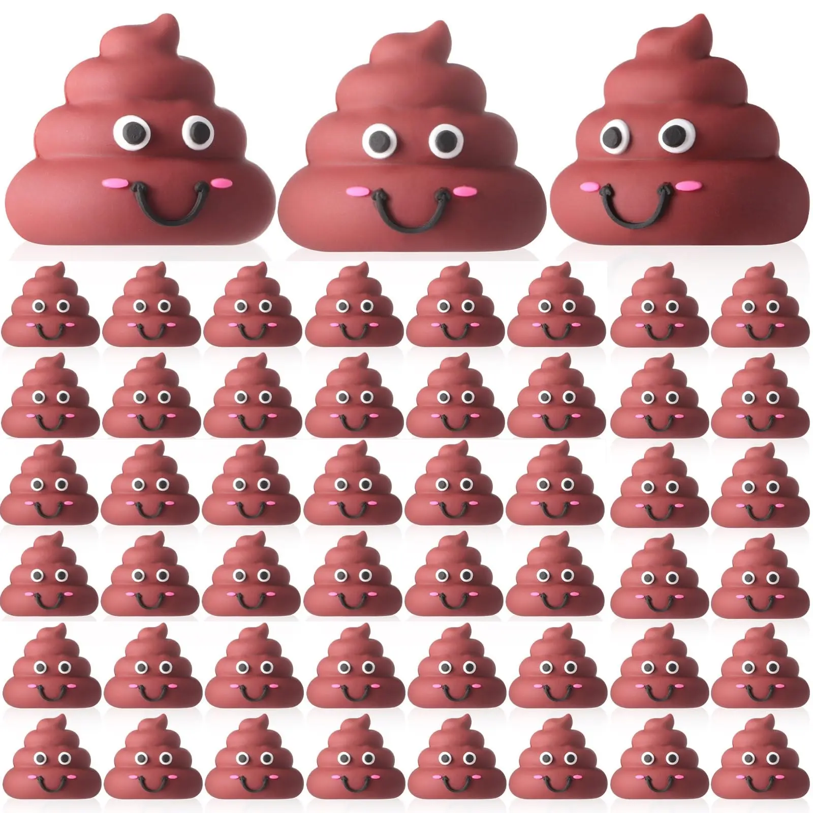 Fake Mini Poop Figures for Prank Poop Props 3D Poop for Hide and Seek Poop Desktop Car Decor Fun Party Supplies Prank Games with Friends Family Classmates Fake Turd Gifts for Office Pranks Pet Pranks Birthday Party