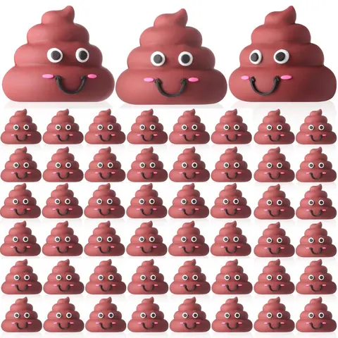 Gejoy Fake Mini Poop Figures for Prank Poop Props 3D Poop for Hide and Seek Poop Desktop Car Decor Fun Party Supplies Prank Games with Friends Family Classmates Fake Turd Gifts for Office Pranks Pet Pranks Birthday Party