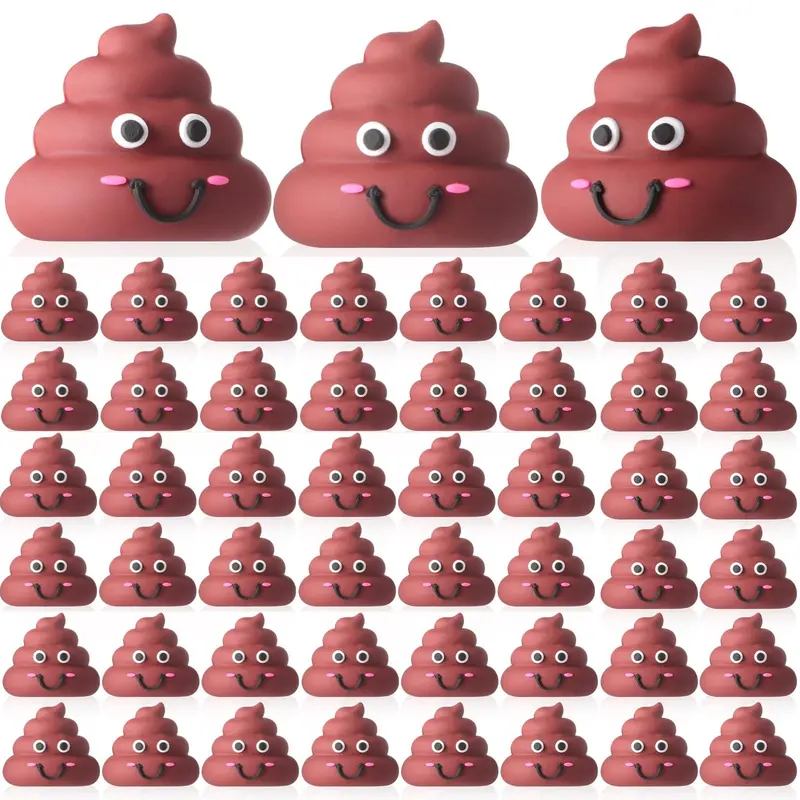 Gejoy Fake Mini Poop Figures for Prank Poop Props 3D Poop for Hide and Seek Poop Desktop Car Decor Fun Party Supplies Prank Games with Friends Family Classmates Fake Turd Gifts for Office Pranks Pet Pranks Birthday Party