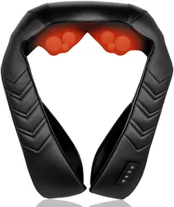 MASGRE heated neck massager with 8 massage nodes, shoulder massager with heating function, massager, shiatsu back, shoulder and massager, for trapezius, legs and full body