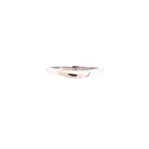 Pre-owned Cartier Ballerine Wedding Band Ring Platinum 2mm by Rebag