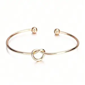 Stainless Steel Open Knot Bracelet Versatile Love Alloy Bracelet European And American Cross-Border Jewelry