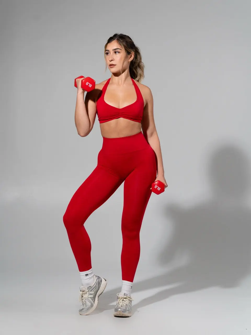 Miracle Seamless Legging - Heather Lipstick Red